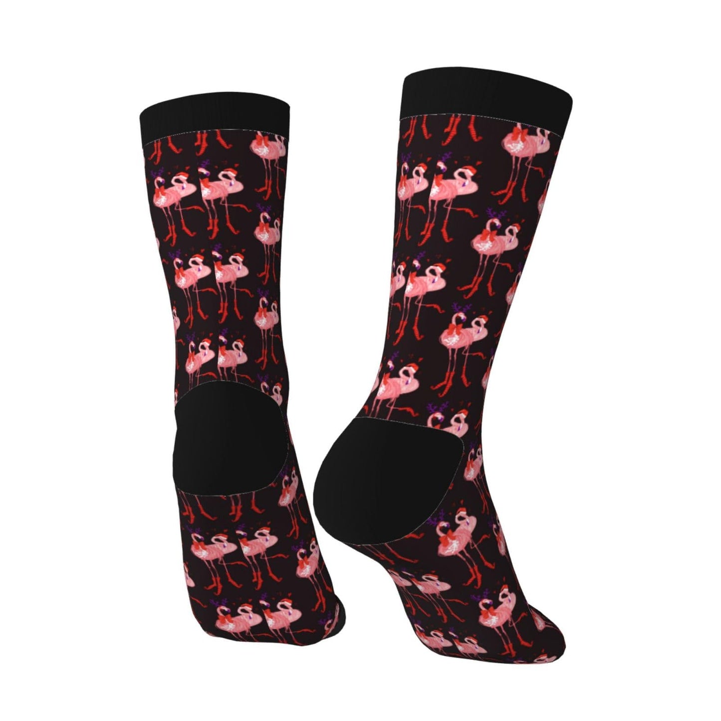 Oxcav Christmas Flamingos Novelty Socks Crazy Funny Crew Dress Socks For Men Women - Medaid International