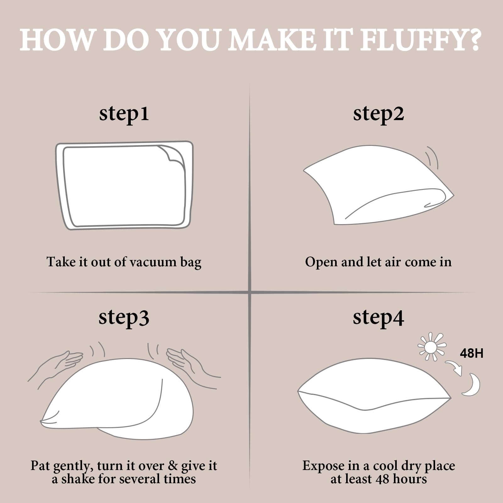 BHZ Satin Goose Down Feather Pillows King Size with Satin Pillowcase for Hair and Skin, Cooling Pillow Cases Similar to Silk Pillow Cases, Christmas Decorative Gifts for Women, Mom Men, Grey - Medaid International