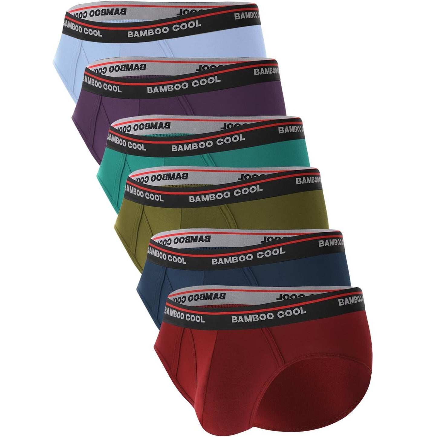 BAMBOO COOL Mens Breathable Soft Underwear Open-fly Classic Briefs, Tag-free, 6 Pack - Medaid International