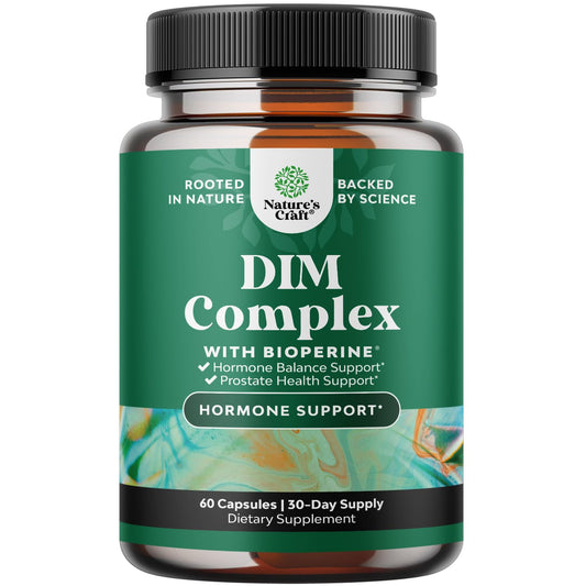 Pure DIM Supplement for Men with Bioperine - DIM Estrogen Blocker for Men for Hormone Balance & Prostate Health - Diindolylmethane Testosterone Complex with Broccoli Florets - 60 Capsules - Medaid International