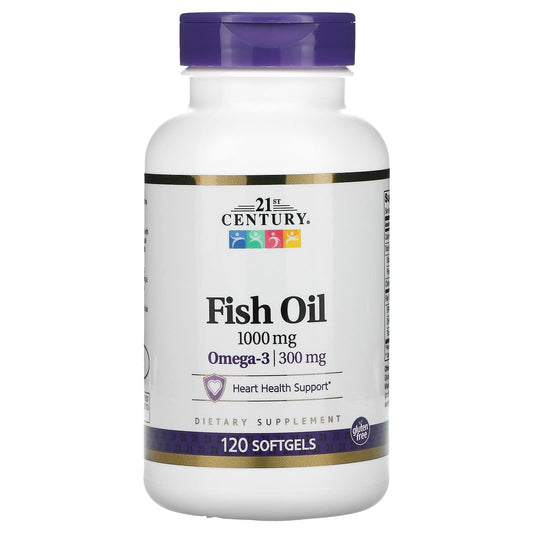 21st Century Fish Oil, 1,000 mg, 120 Softgels - Medaid International