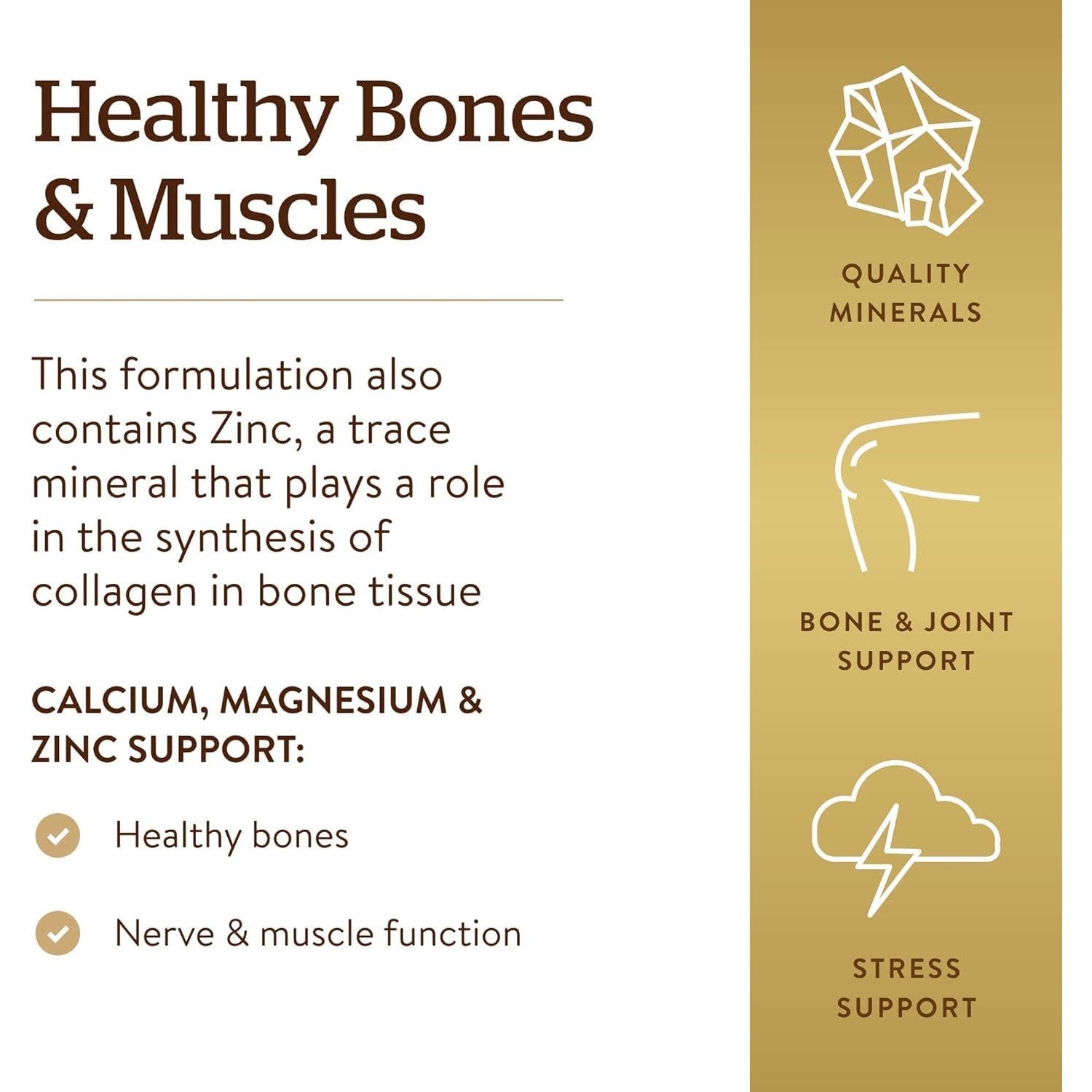 Solgar Calcium Magnesium Plus Zinc, 250 Tablets - Promotes Healthy Bones and Teeth - Supports Nerve & Muscle Function - Non GMO, Vegan, Gluten Free, Dairy Free, Kosher, Halal - 83 Servings - Medaid International