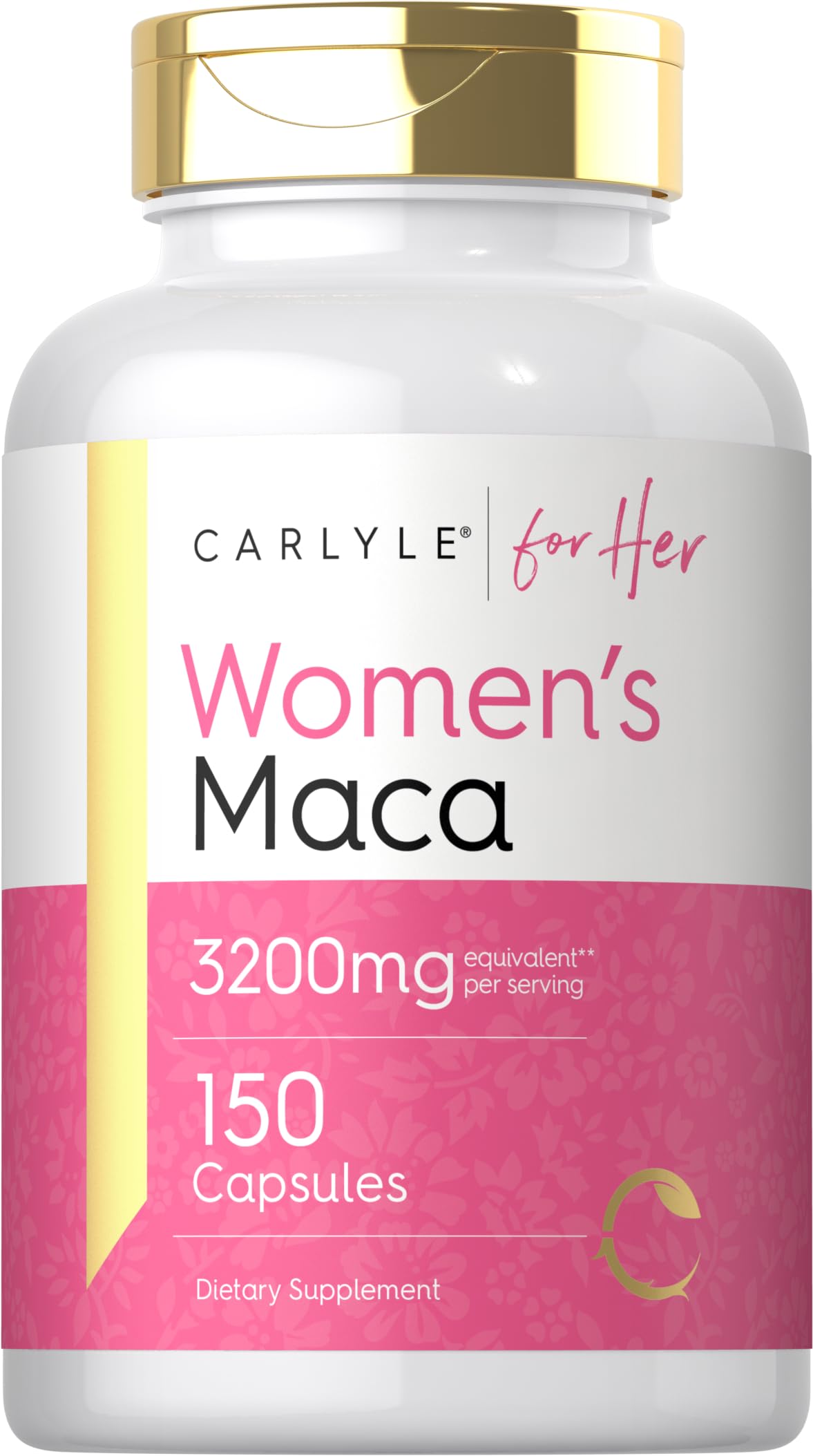 Carlyle Maca Root Capsules for Women 3200mg | 150 Count | Non-GMO, Gluten Free Supplement | for Her - Medaid International