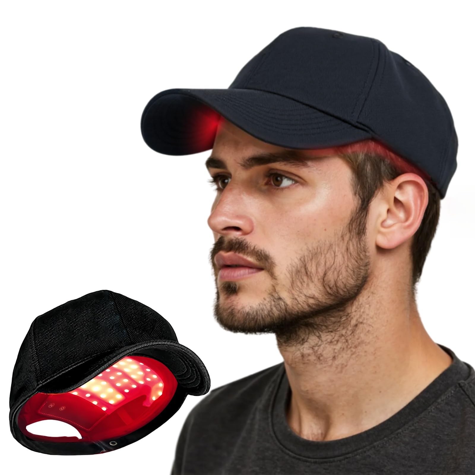 Laser Cap, Portable Red Light Therapy for Hair Growth, Hair Loss Treatments Hat for Men & Women, with Built-in Battery & Controller - Medaid International