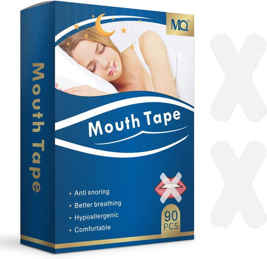MQUPIN MQ Sleep Strips 90 Pcs For Adult Mouth Tape For Sleeping, Anti-Suffocation Design For Better Nose Breathing,For Snoring Relief And Sleeping Quality Improvement - Medaid International