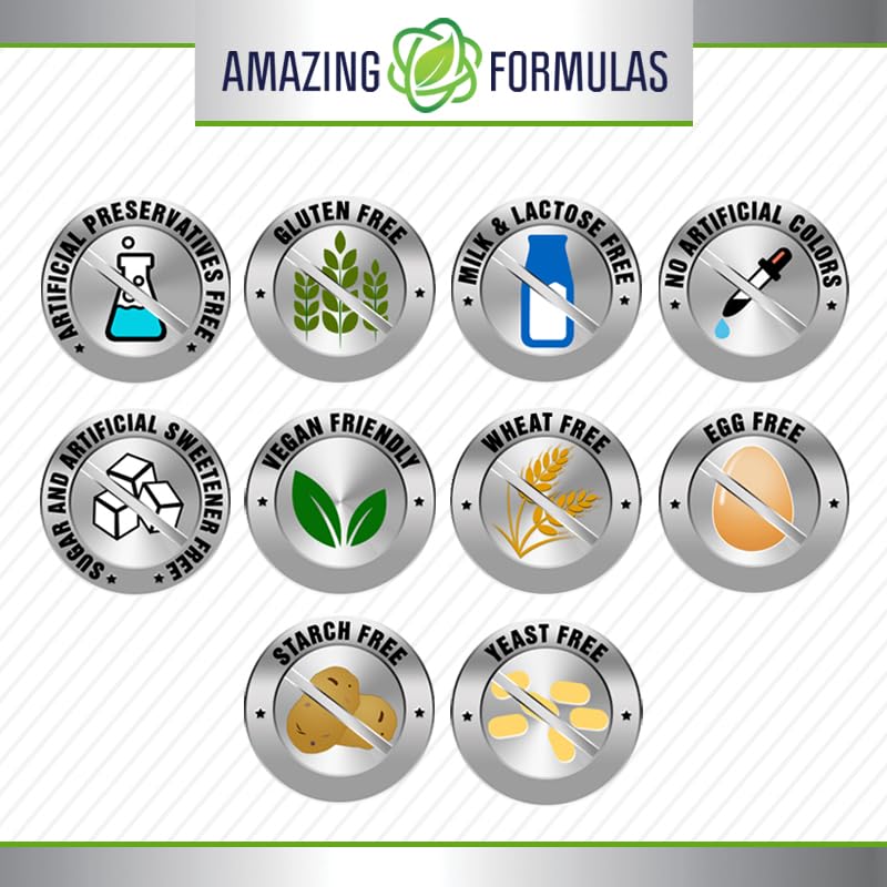 Amazing Formulas Berberine with Bitter Melon & Banaba Extract Complex | 1250 Mg per Serving |120 Veggie Capsules | Non-GMO | Gluten-Free | Made in USA - Medaid International