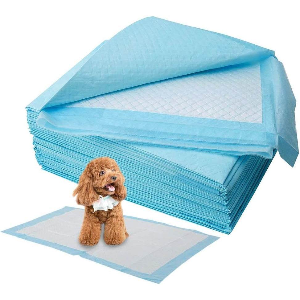 Pet Pee Pads, BEONE Super Absorbent Pet Dog Diaper, Dog Training Pee Pads, Disposable Healthy Nappy Mat For Dog Cat, Keep Healthy Clean Wet Mat S=33 45 cm = 100 pieces, Blue - Medaid