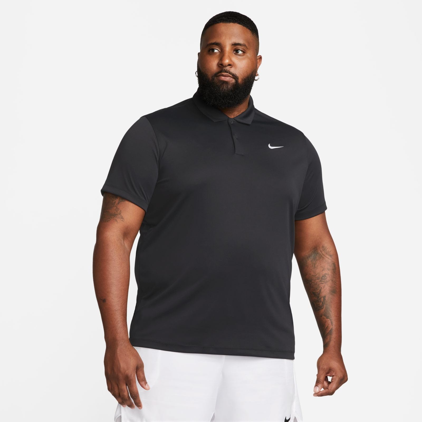 Nike Men's Court Dri-FIT Tennis Polo Black/White Small - Medaid International
