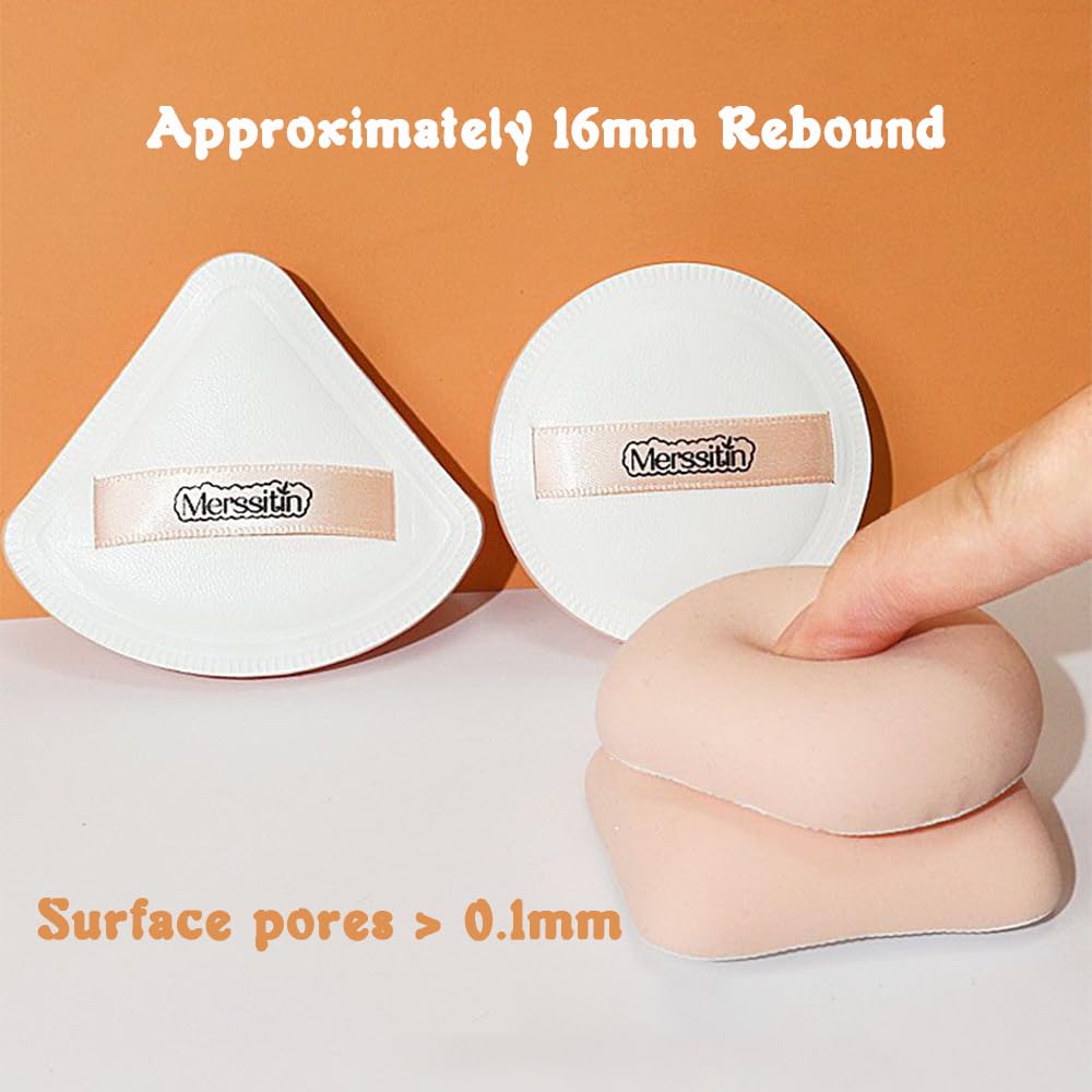 2 Pcs Makeup Sponge Set Blender, Beauty Sponge Makeup Blender Flawless for Liquid(Triangle+Rotundity) - Medaid International