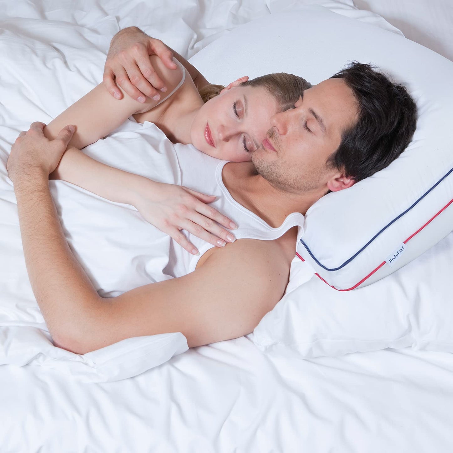 Bedufsar Bed Pillows for Sleeping, Queen Size Pillows Hotel Quality Set of 2, Firm and Supportive Gusseted Pillows for Side and Back Sleepers, Cooling Down Alternative Fluffy Soft Pillow (20x30 in) - Medaid International