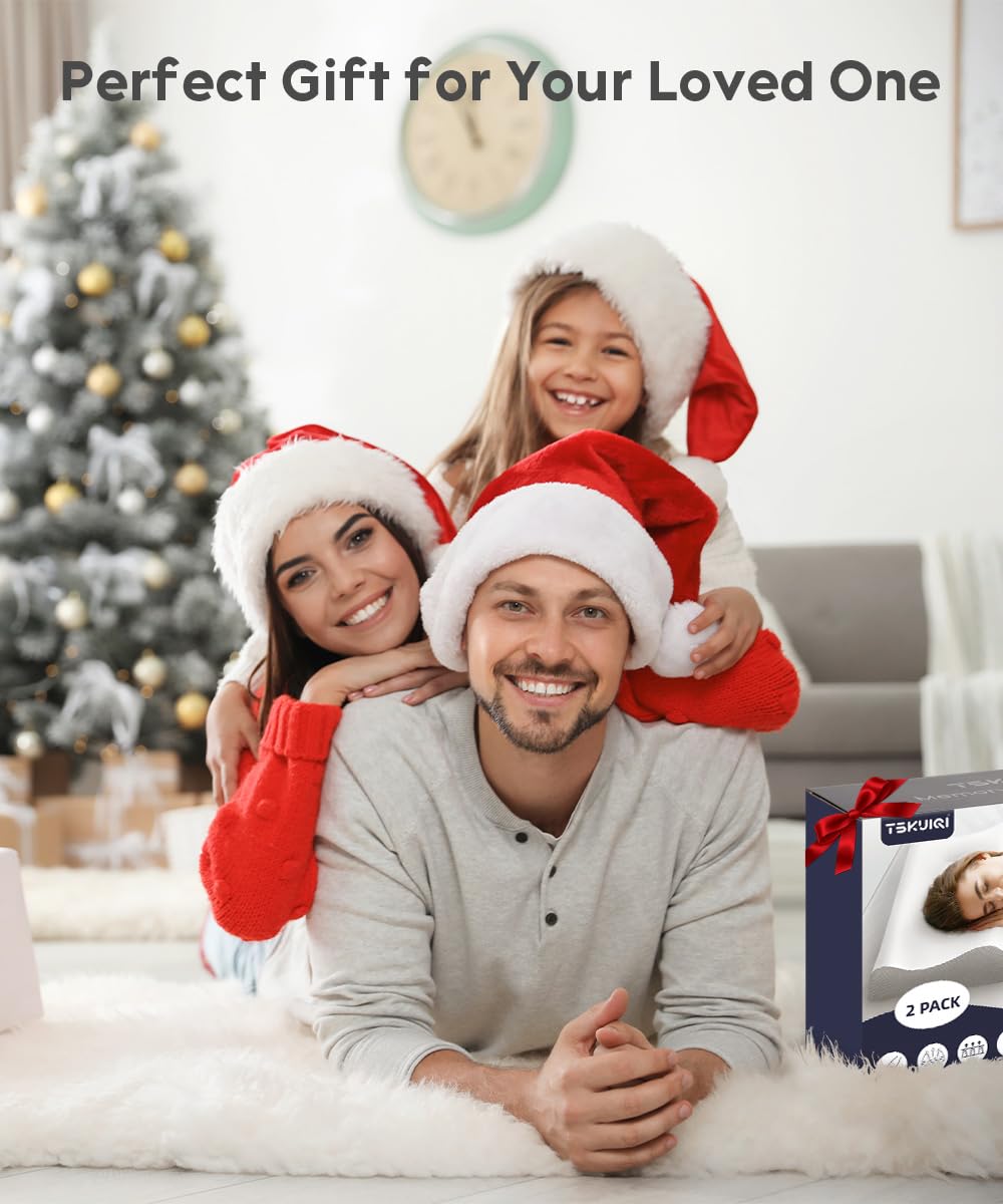 Cervical Pillow for Neck Pain Relief - Contour Pillow Memory Foam Pillows for Sleeping, Double Ear Relief Zones Neck Pillow, 6CM Enhanced Neck Support Cooling Bed Pillow for All Sleep Positions - Medaid International