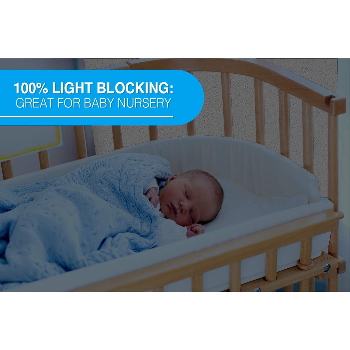 Total Blackout Window Film: 100% Light Blocking Film with White Sides - Heat Resistant, Room Darkening, Static Cling Film for Privacy & Day Sleep - No Residue, Stops UV, Easy Removal (36 x 144 in.) - Medaid International