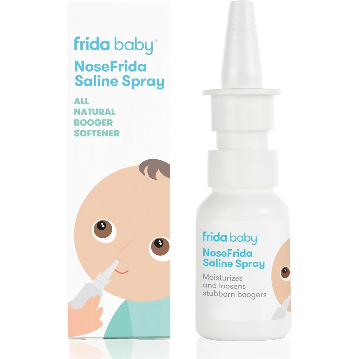 Frida Baby NoseFrida Nasal Saline Spray, Baby Saline Drops + Spray to Soften Nasal Passages, 0.68 fl oz - Medaid International