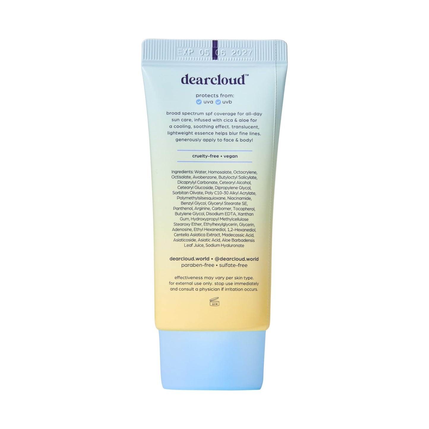 dearcloud Tone Blur Essence Sunscreen SPF 50+ PA++++ – Korean Sunscreen for Face, Primer with Vegan Ingredients (1.69 fl oz) - Medaid International