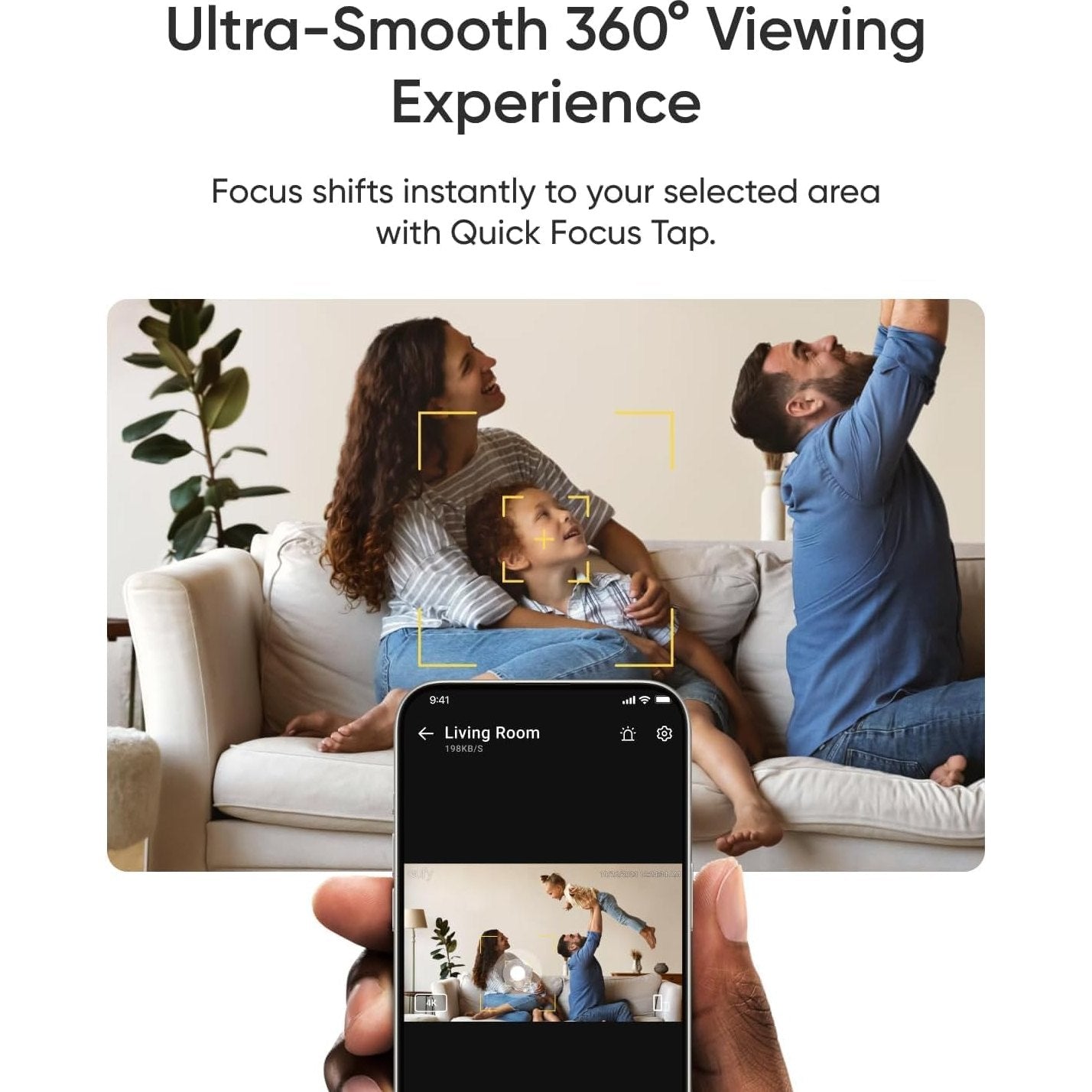 eufy Indoor Cam E30, Latest Generation, 4K UHD Security Camera, Pet/Dog/Baby Camera with Phone app, Color Night Vision, Human/Pet Auto Tracking, 360 Pan-Tilt, Works with Homekit - Medaid International