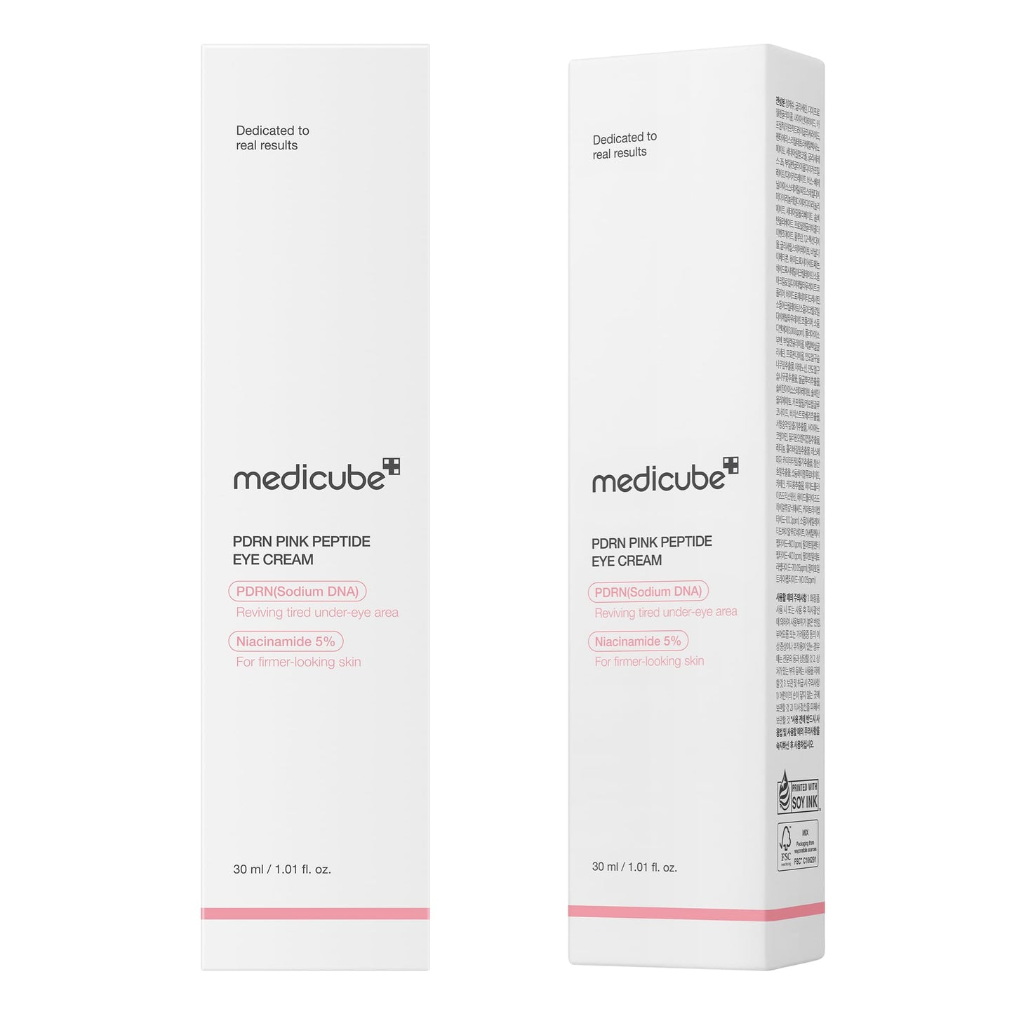 medicube Salmon DNA PDRN Pink Peptide Eye Serum with Niacinamide and 99% Purity Retinol for Fine Lines, Uneven Skin Tone, Korean Skin Care 1.01fl.oz - Medaid International