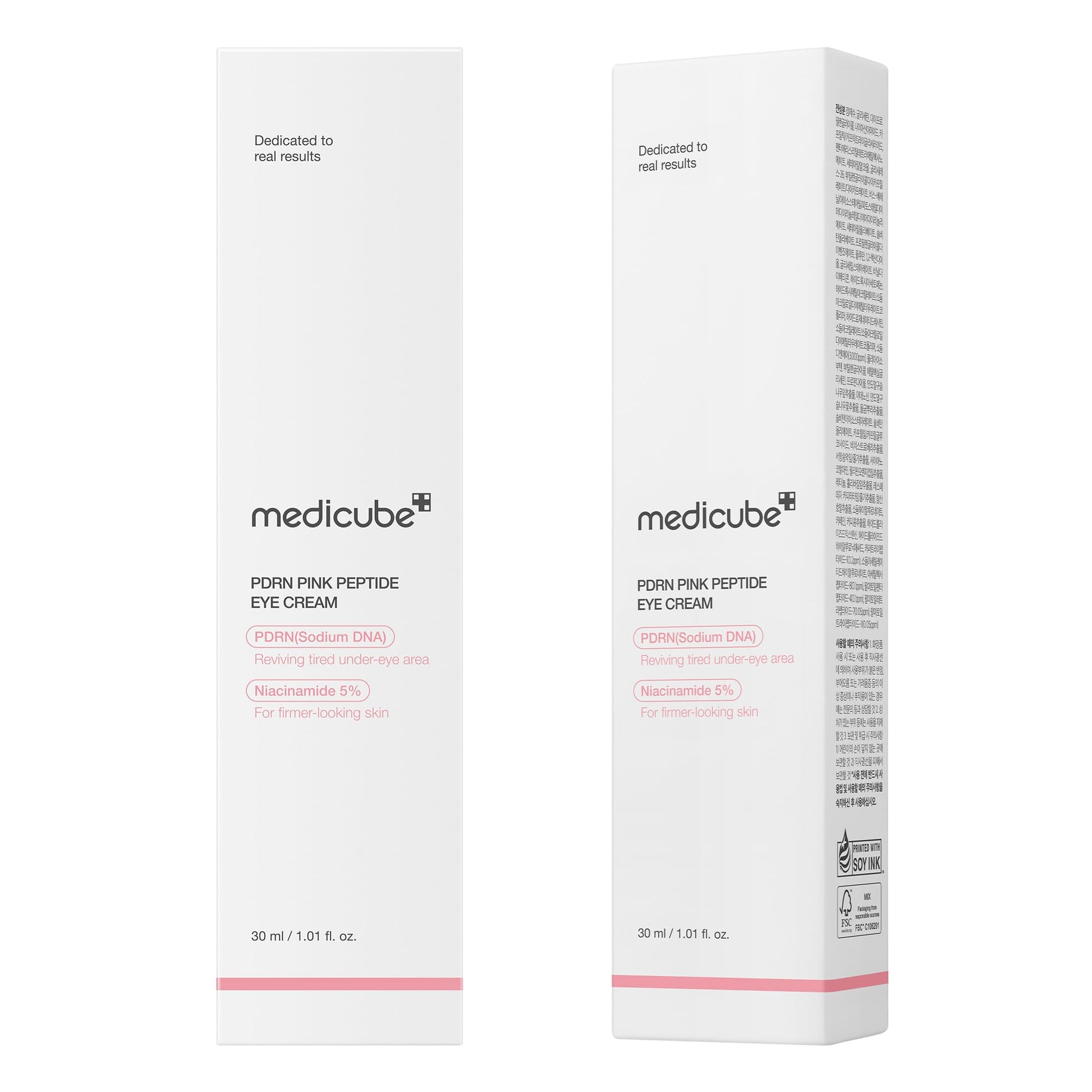 medicube Salmon DNA PDRN Pink Peptide Eye Serum with Niacinamide and 99% Purity Retinol for Fine Lines, Uneven Skin Tone, Korean Skin Care 1.01fl.oz - Medaid International