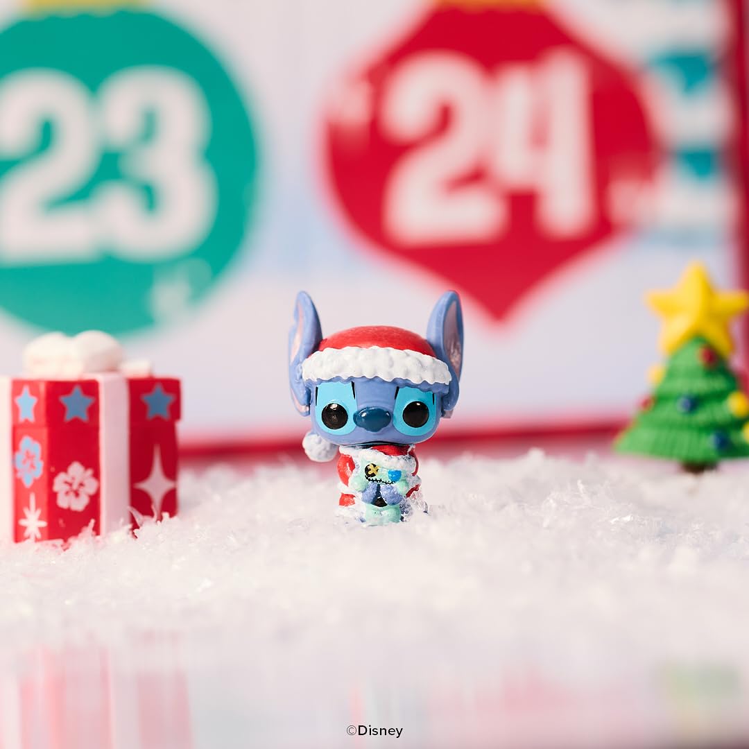 Funko Pop! Bitty Countdown Calendar: Stitch Holiday - 24 Days of Surprises - Collectible Vinyl Mini Figures - Mystery Box - Gift Idea - Holiday Present for Kids - Christmas or Birthday Countdown - Medaid International