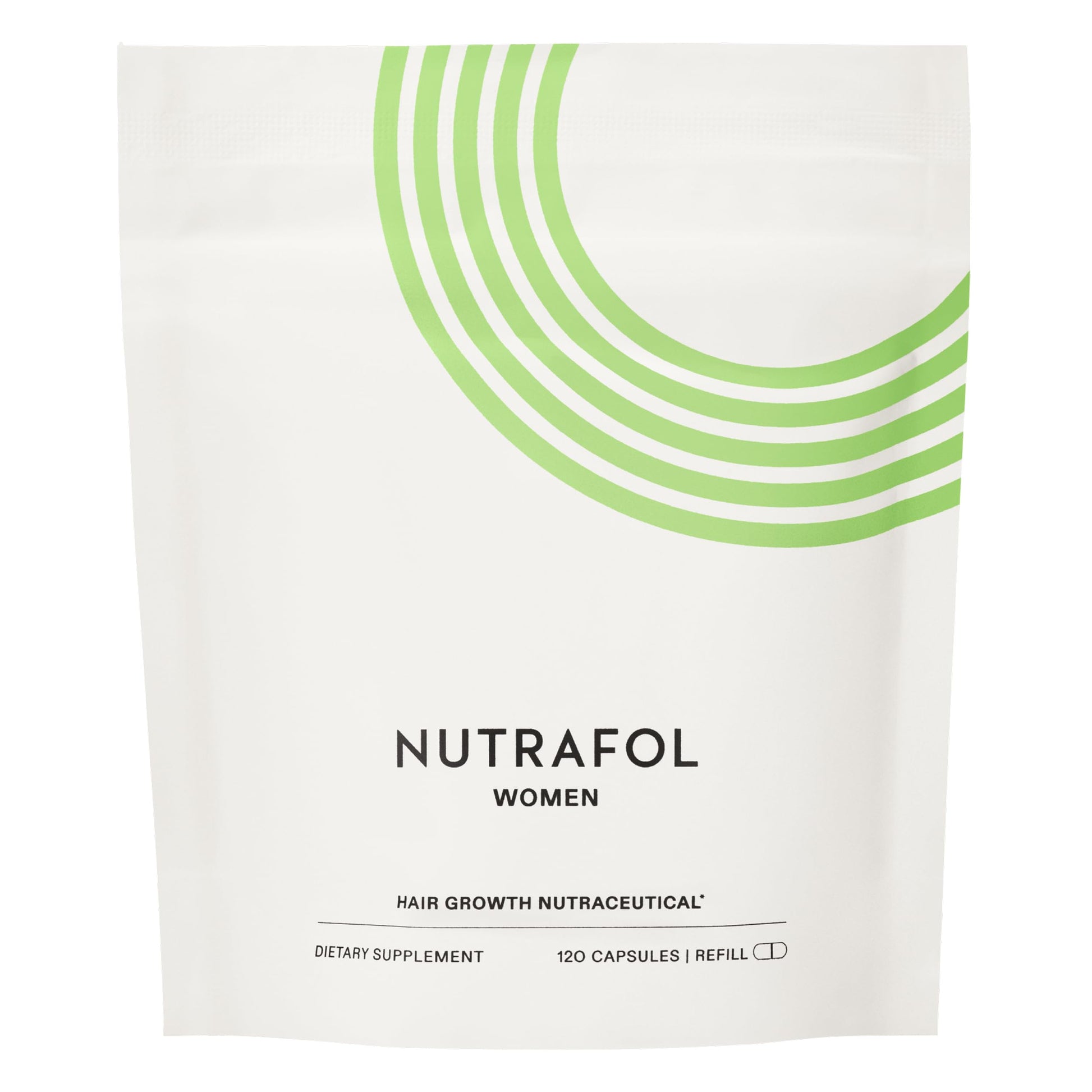 Nutrafol Women's Hair Growth Supplements, for Women Ages 18-44, Clinically Proven Hair Supplement for Visibly Thicker and Stronger Hair, Dermatologist Recommended - 1 Month Supply, 1 Refill Pouch - Medaid International