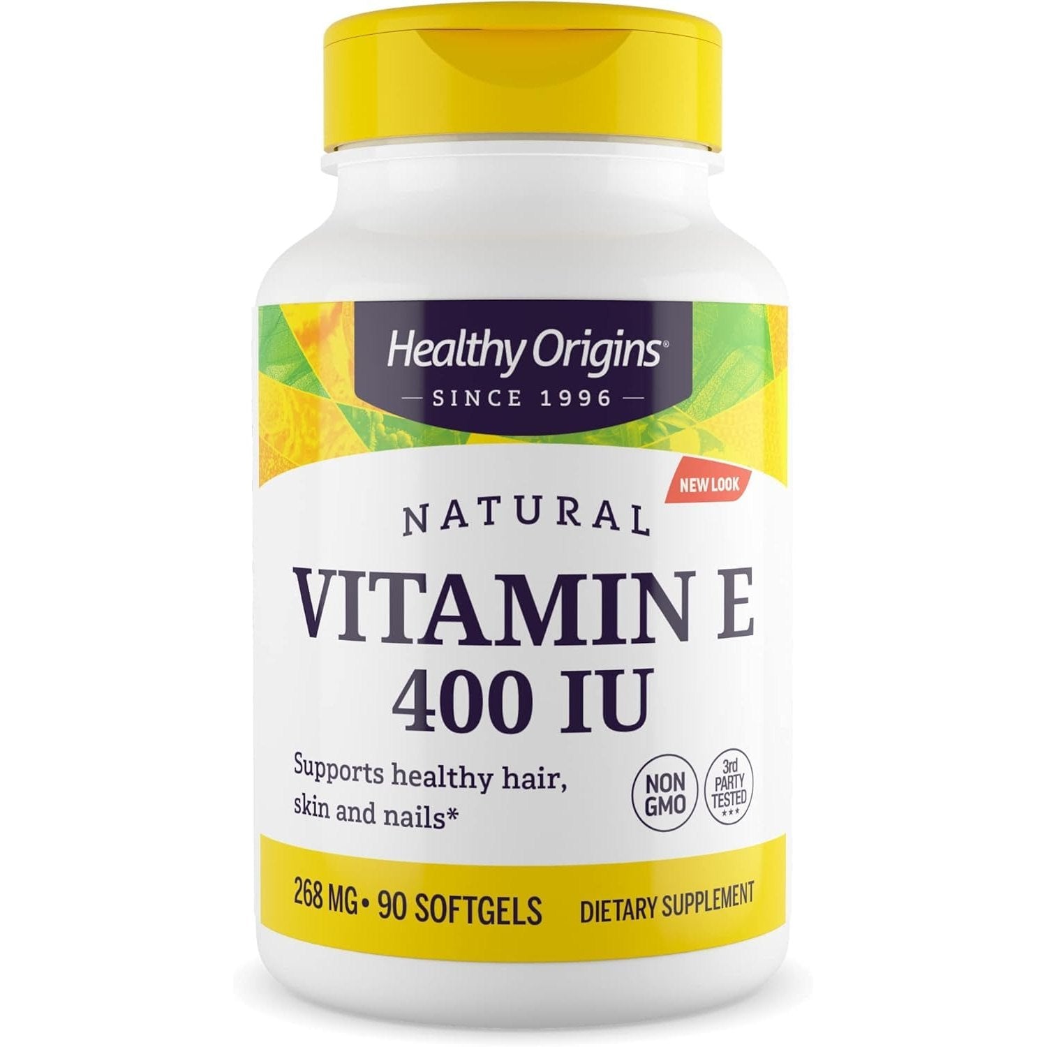 Healthy Origins Vitamin E 400 IU (Natural, Non-GMO, Gluten Free, Skin Support, Cardiovascular Support), 90 Softgels - Medaid International