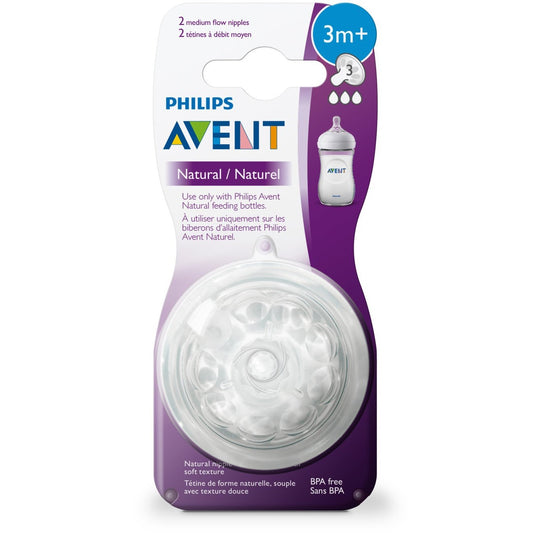 Avent natural nipple 3m+ 3 flow - Medaid International