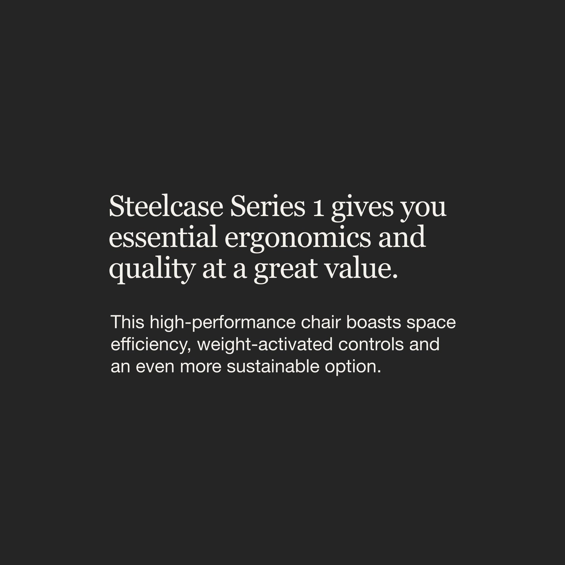 Steelcase Series 1 Office Chair - Ergonomic Work Chair with Wheels for Hard Flooring - Helps Support Productivity - Weight-Activated Controls, Back Supports & Arm Support - Easy Assembly - Graphite - Medaid International