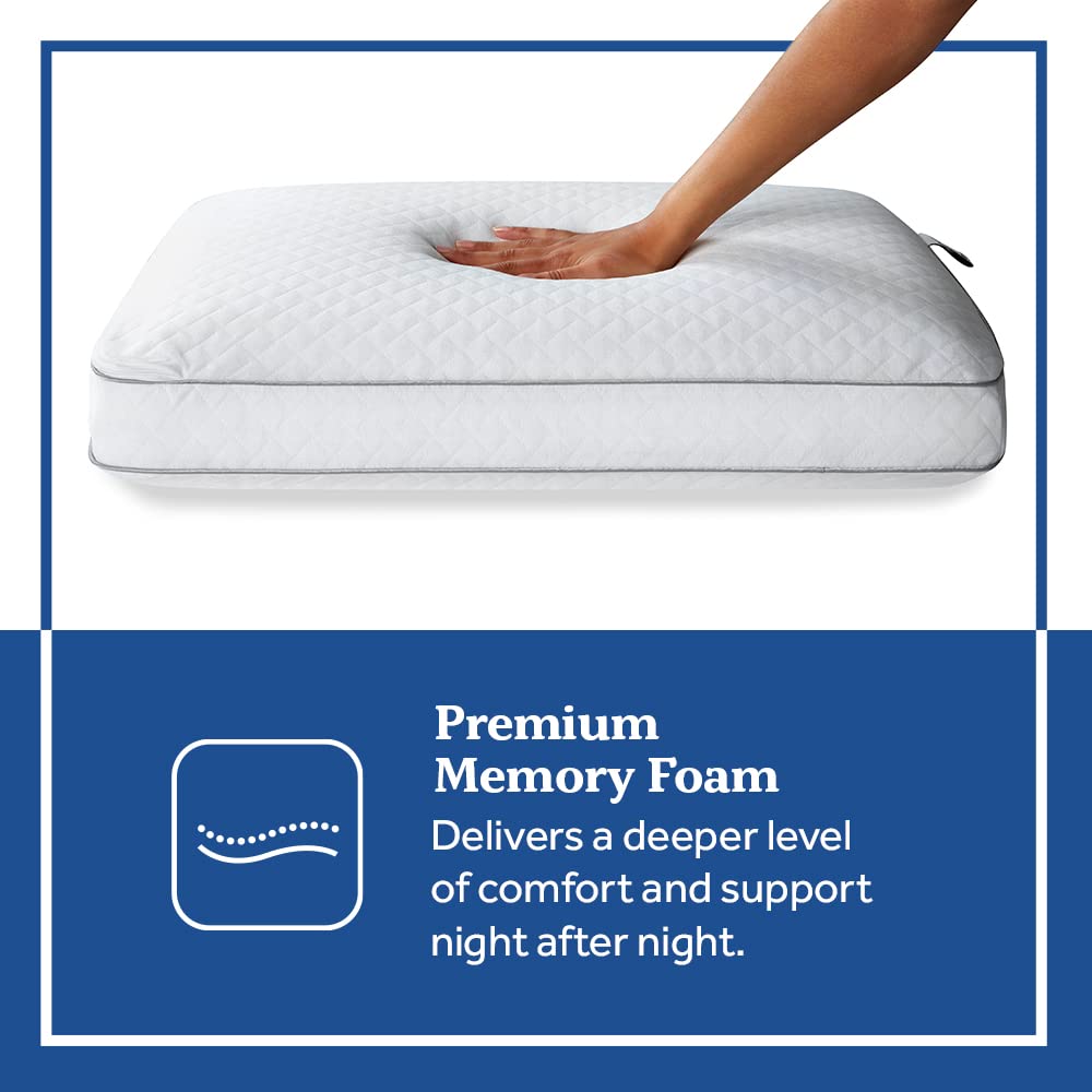 Sealy Essentials Pillow, Standard, White 2 Count - Medaid International