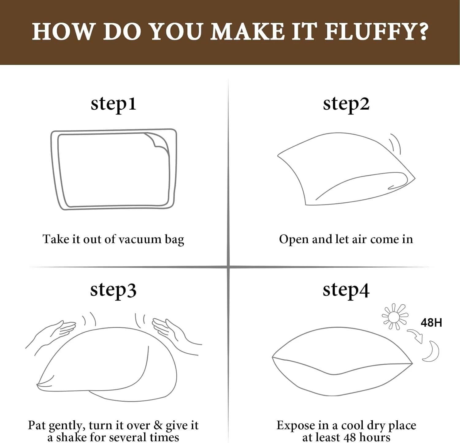 BHZ Goose Down Feather Pillows Queen Size - Hotel Collection Bed Pillows for Sleeping Soft Pillow for Side and Back Sleepers with 100% Cotton Fabric - Medaid International