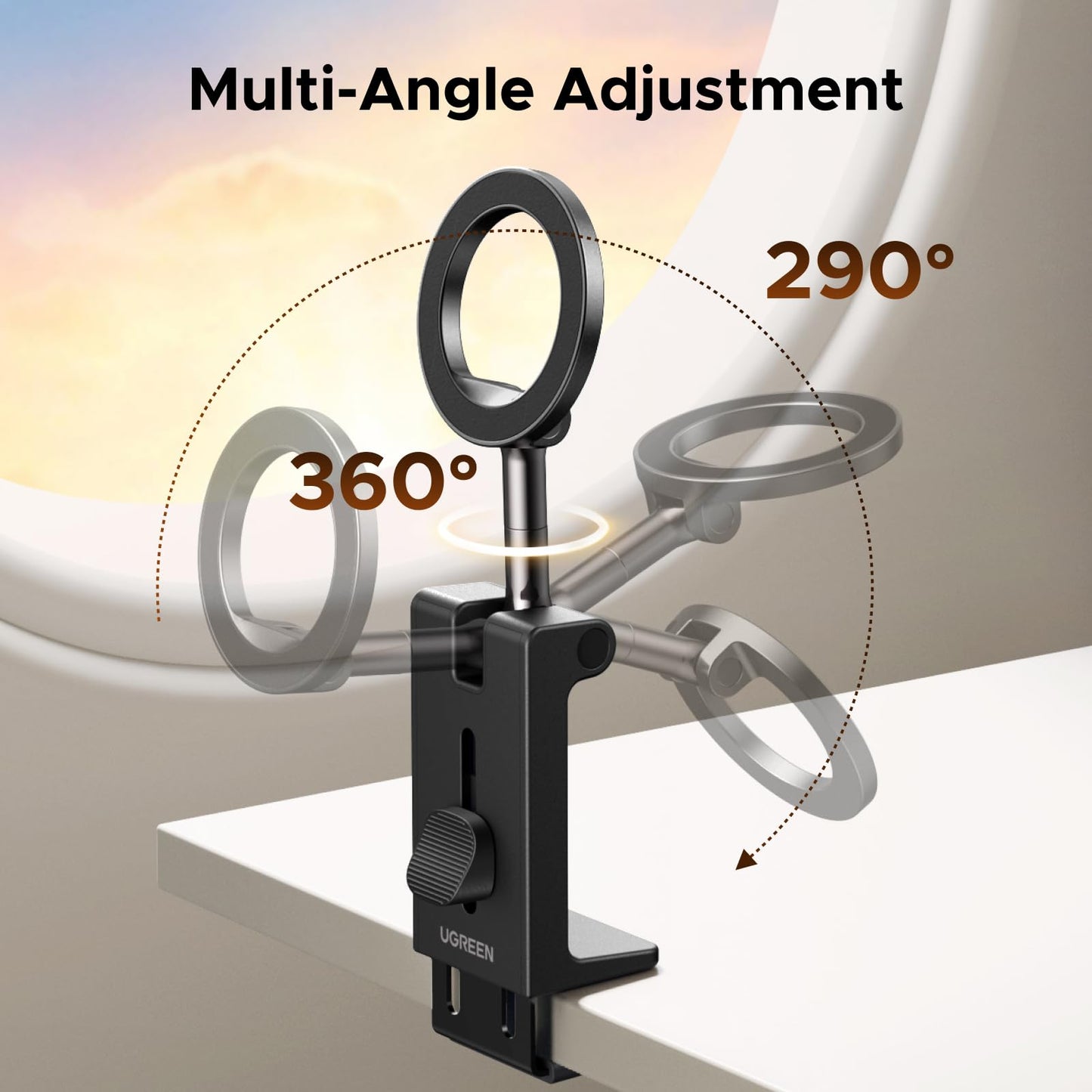 UGREEN Airplane Phone Holder for Magsafe Air Plane Travel Essentials Magnetic Phone Mount Compatible with iPhone 17 Air 16 15 14 Plus 13 12 Pro Max Mini Magsafe Case, Handsfree for Long Flight Flying - Medaid International