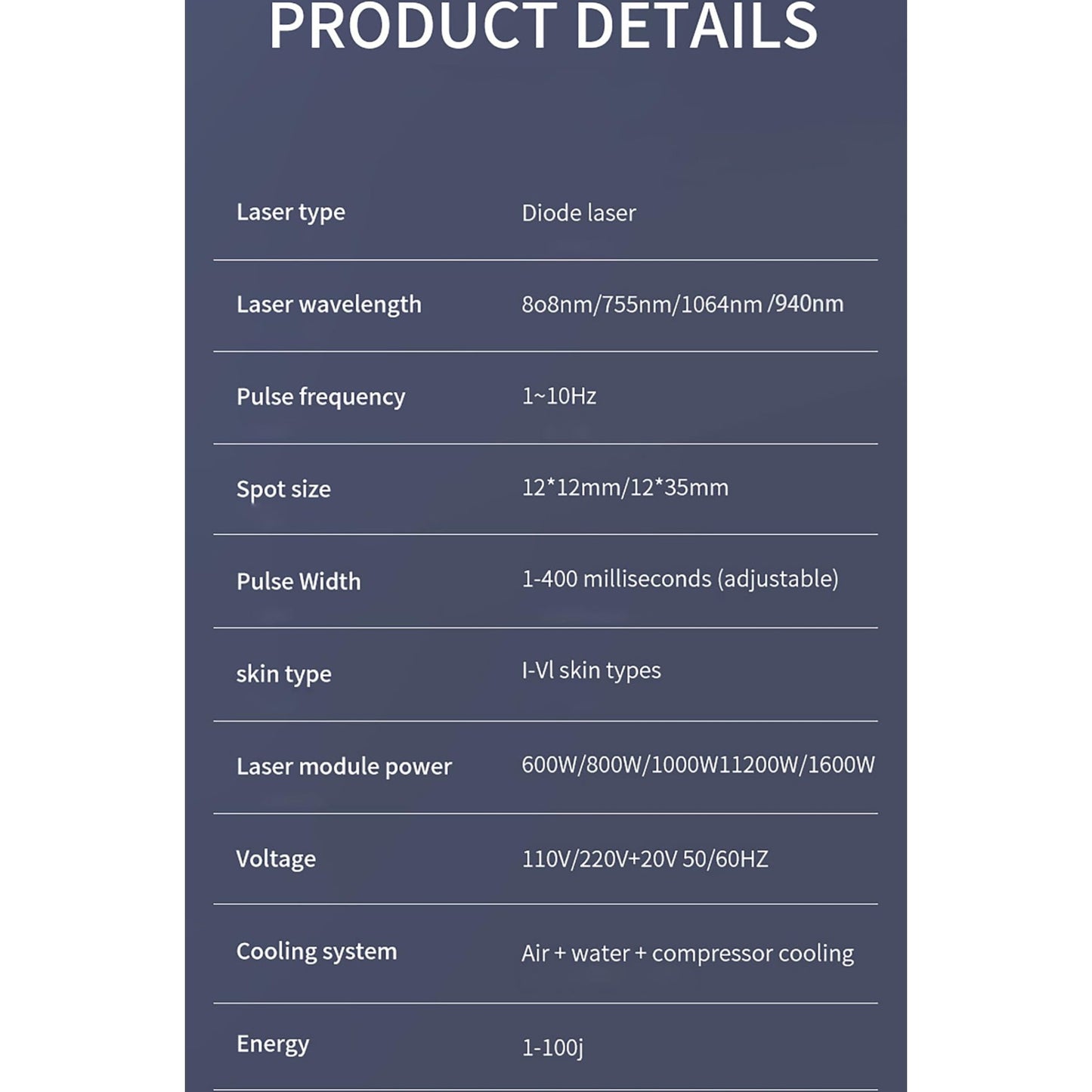 FXNFXLA Hair Removal Device, 755nm 808nm 1064nm Diode Laser Hair Removal Laser Device, Hair Removal for Women and Men - Medaid International