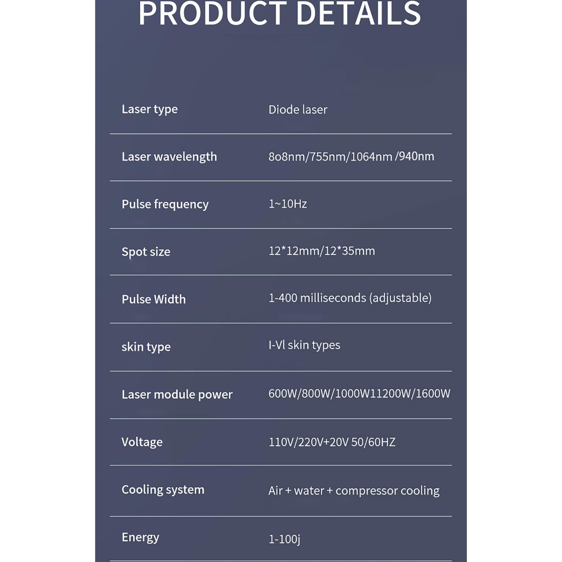 FXNFXLA Hair Removal Device, 755nm 808nm 1064nm Diode Laser Hair Removal Laser Device, Hair Removal for Women and Men - Medaid International