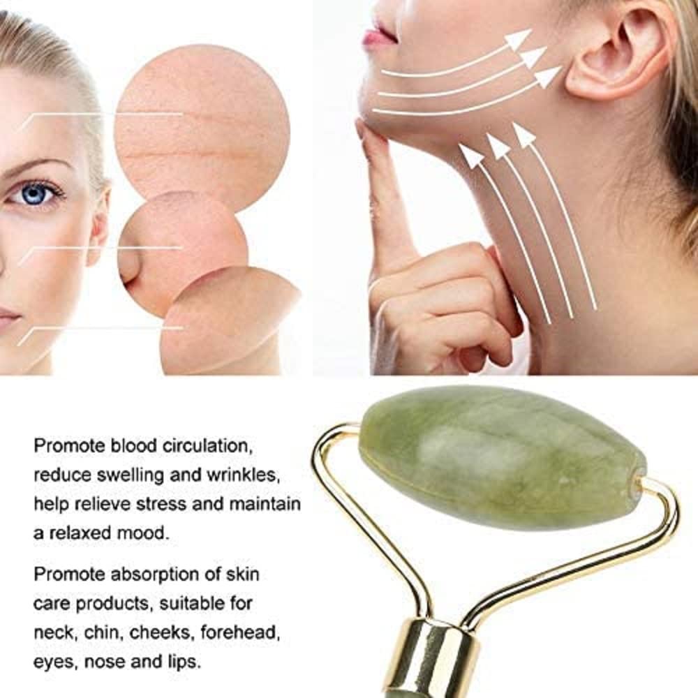 fuvooi Jade Gua Sha Facial Massager Set - 5 in 1 Skin Care Tools with Roller and Massager - Medaid International