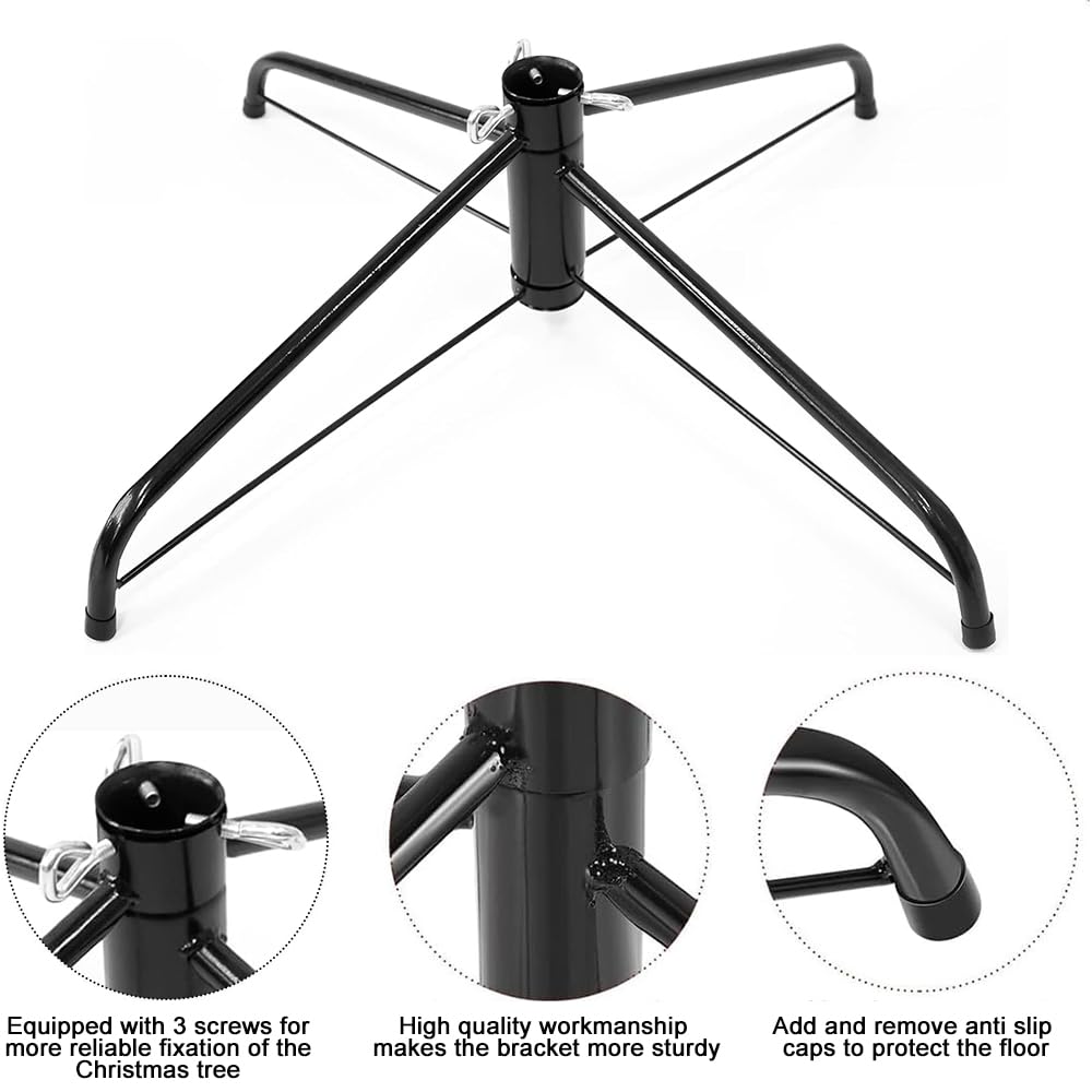 Christmas Tree Stand for Artificial Tree Folding Stand, Replacement Xmas Tree Stand Base for 4 Ft to 7.5 Ft Artificial Trees,Fits 0.5-1.25 Inch Tree Pole - Medaid International