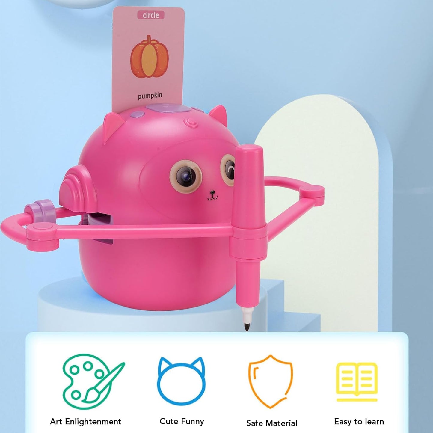 Smart Drawing Robot with 100 Learning Word Cards - Medaid International