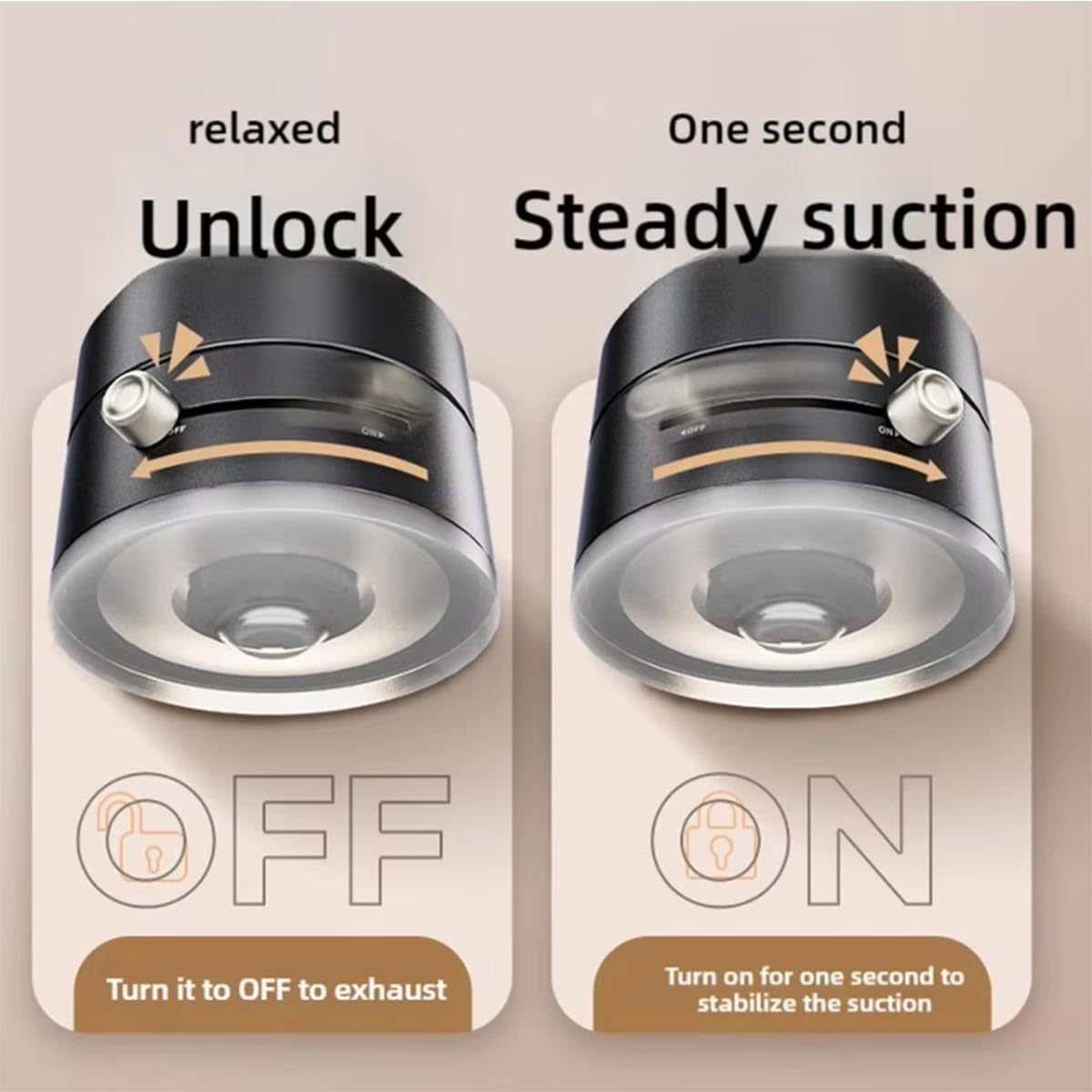 Oudvaker Foldable Magnetic Vacuum Phone Holder, 360° Electric Suction Car Mount, Double-Sided Swivel Stand for Car, Mirror, Gym, Kitchen, Hands-Free Portable Phone Holder (Pink) - Medaid International