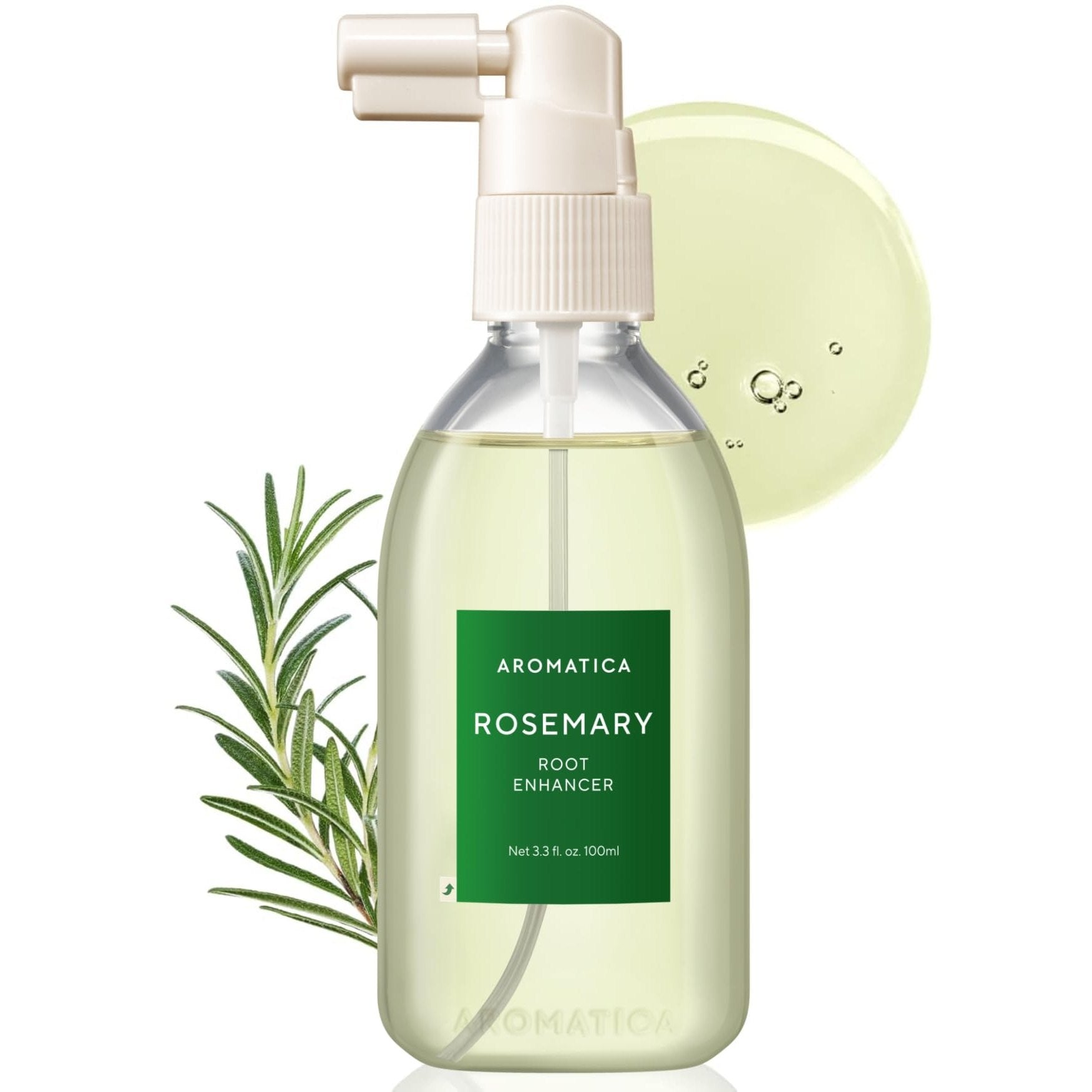 AROMATICA Root Enhancer Rosemary Water Spray for Hair Growth – Korean Hair Care Oil for Scalp Detox – Flaky & Itchy & Dry Scalp Treatment – Free from Sulfate, Silicone, and Paraben (3.38oz) - Medaid International