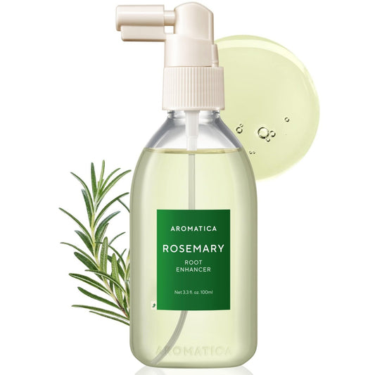 AROMATICA Root Enhancer Rosemary Water Spray for Hair Growth – Korean Hair Care Oil for Scalp Detox – Flaky & Itchy & Dry Scalp Treatment – Free from Sulfate, Silicone, and Paraben (3.38oz) - Medaid International