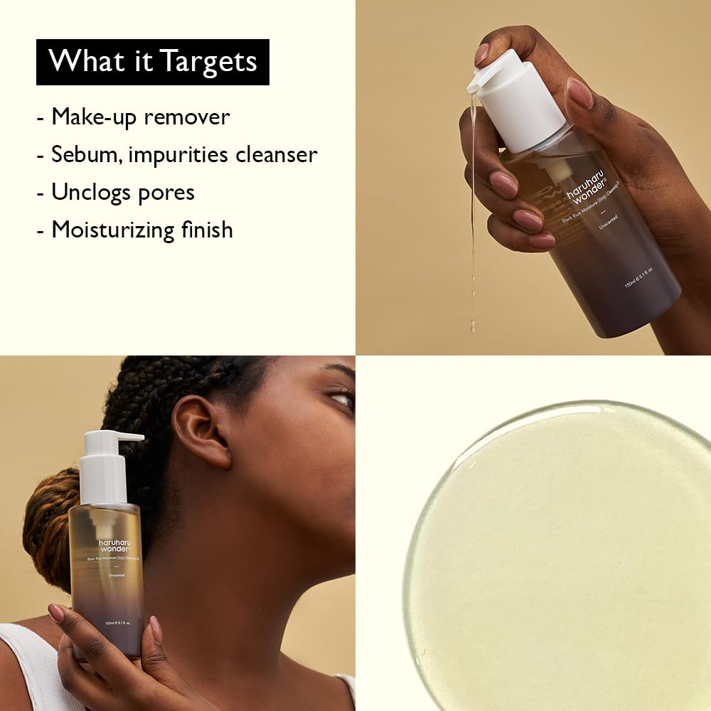 HARUHARU wonder Black Rice Moisture Cleansing Oil & 5.5 Soft Cleansing Gel Double Cleansing Duo Set - Medaid International