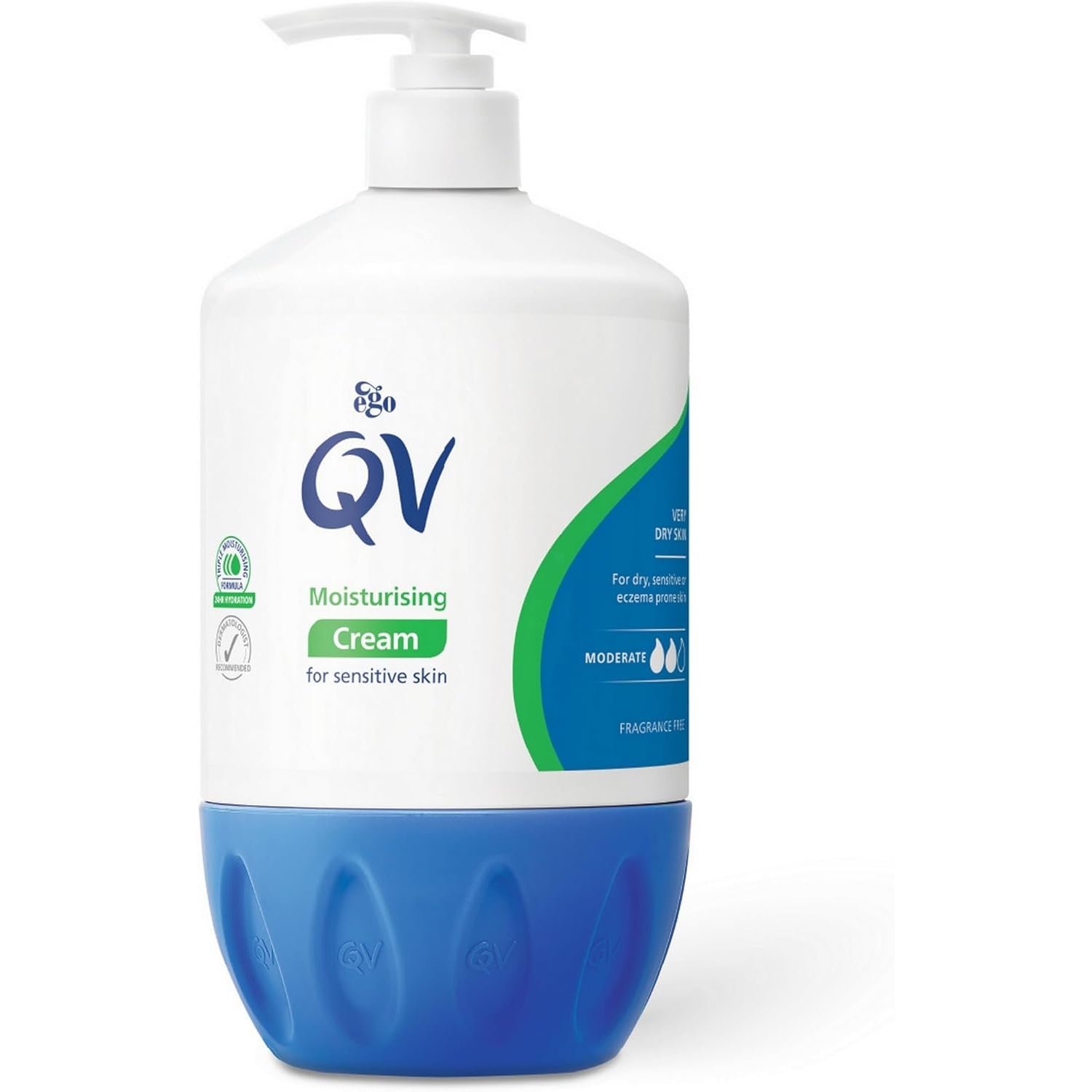 QV Cream, 500g (Pack of 1) | 10% Glycerin | Rich Protective Moisturiser, Hydrating Skin Care | Pump Dispenser Bottle - Medaid - Lebanon