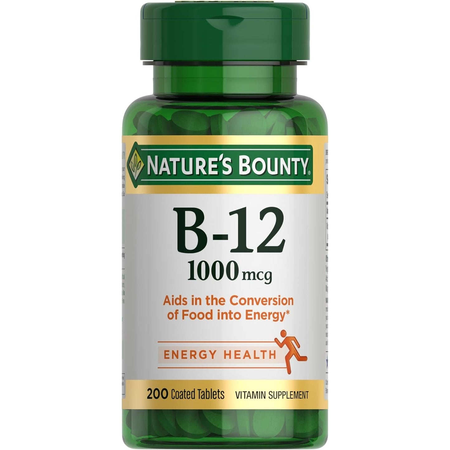 Nature's Bounty Vitamin B12, Supports Energy Metabolism, Tablets, 1000mcg, 200 Ct - Medaid