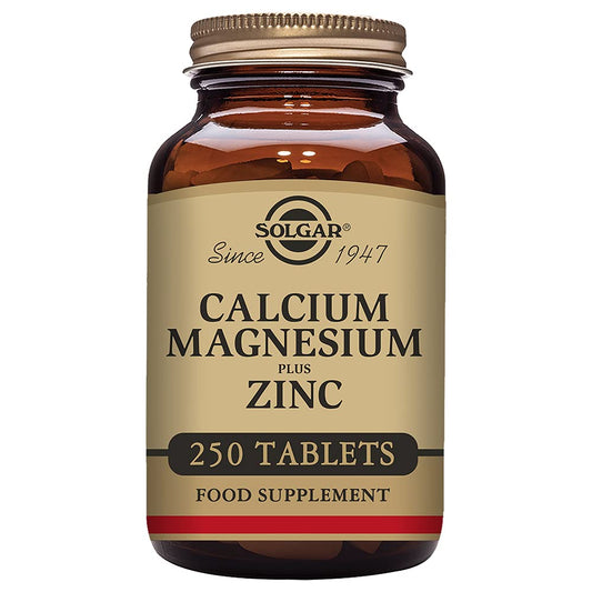 Solgar Calcium Magnesium Plus Zinc, 250 Tablets - Promotes Healthy Bones and Teeth - Supports Nerve & Muscle Function - Non GMO, Vegan, Gluten Free, Dairy Free, Kosher, Halal - 83 Servings - Medaid International