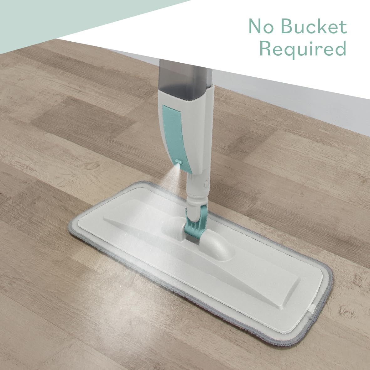 Anika 66049 Spray Mop with Reusable and Washable Microfiber Pad / Wet and Dry Floor Cleaning with 400 ml Refillable Bottle / Cleans House, Kitchen, Wood Floor, Laminate, Tiles - Medaid International