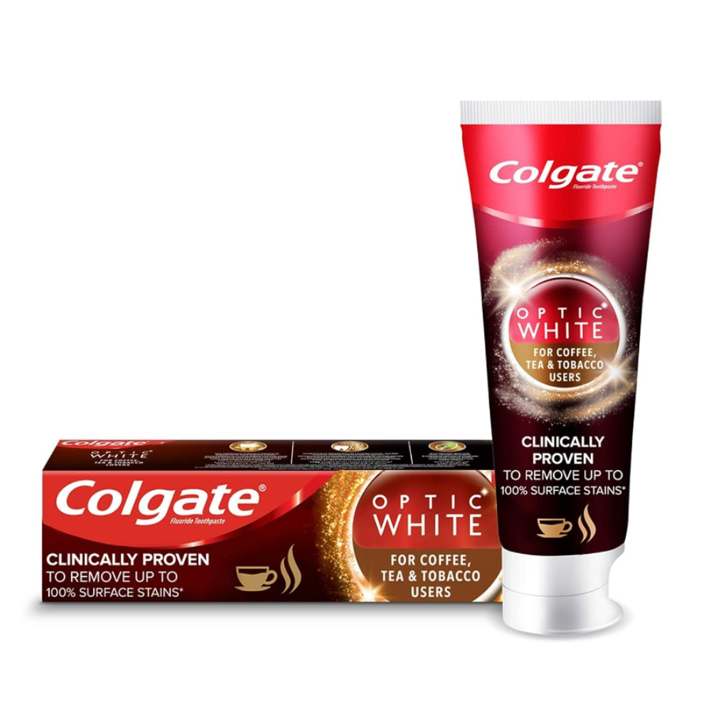 Colgate Optic White For Coffee, Tea & Tabacco Users - 50 ml - Medaid