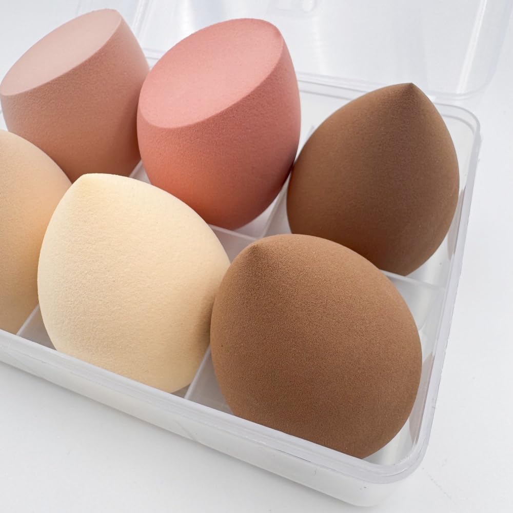 6-Piece Beauty Blender Set | Non-Absorbent Makeup Sponges, Oblique Cut & Water Drop Shapes for Foundation & Cosmetics 21 - Medaid International