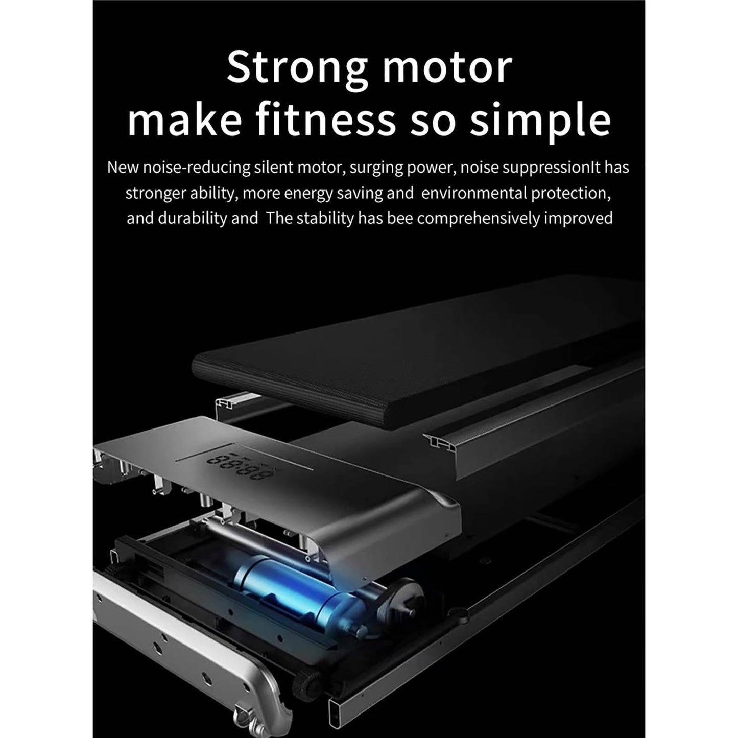 NaKeah Folding Treadmill for Home, 1.5hp Walking Pad, Under Desk Treadmill for Workout with 1-10km/H, For Home/Office Fitness Exercise,Silver - Medaid International