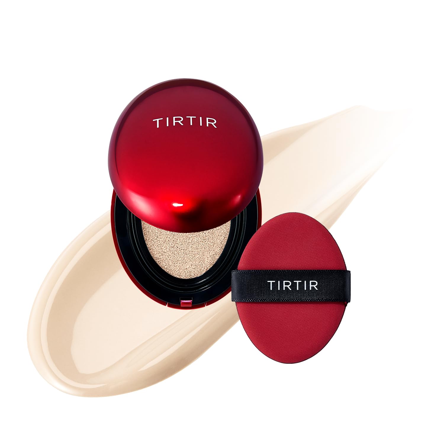 TIRTIR Mask Fit Red Cushion Foundation | Japan's No.1 Choice for Glass skin, Long-Lasting, Lightweight, Buildable Coverage, Semi-Matte (23N Sand, 0.63 Fl Oz (Pack of 1)) - Medaid