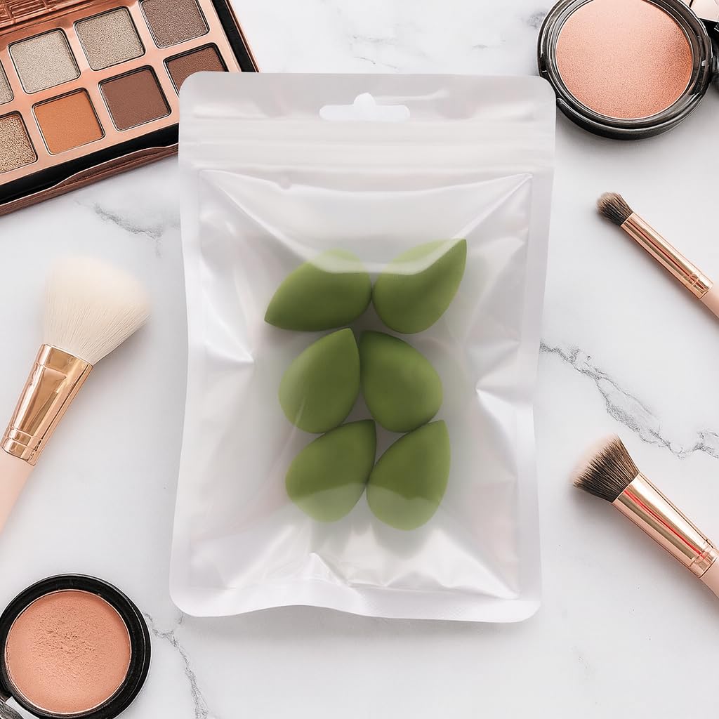 Mini Makeup Sponges (Set of 6) – Soft, Multi-Functional Water Drop Beauty Blenders for Wet & Dry Use – Portable, Non-Absorbent, Travel-Friendly Beauty Tools for Women (Green) - Medaid International