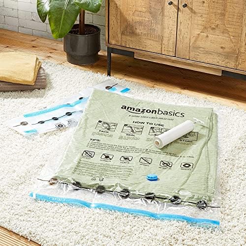 Vacuum Compression Storage Bags with Hand Pump - Large, 5-Pack - Medaid