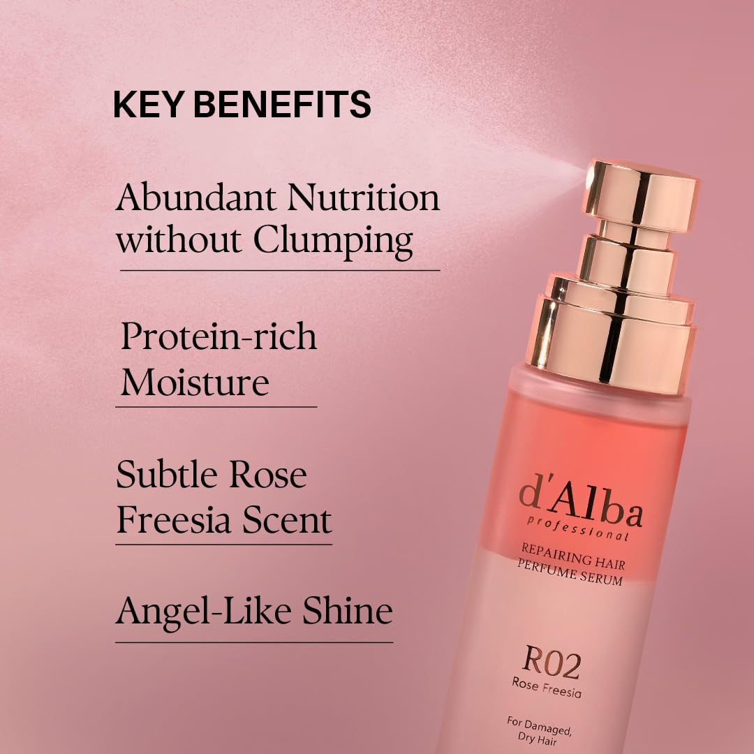 d'alba Piedmont Italian White Truffle Professional Repairing Hair Perfume Serum Fragrance (1.69 fl oz) - Medaid International