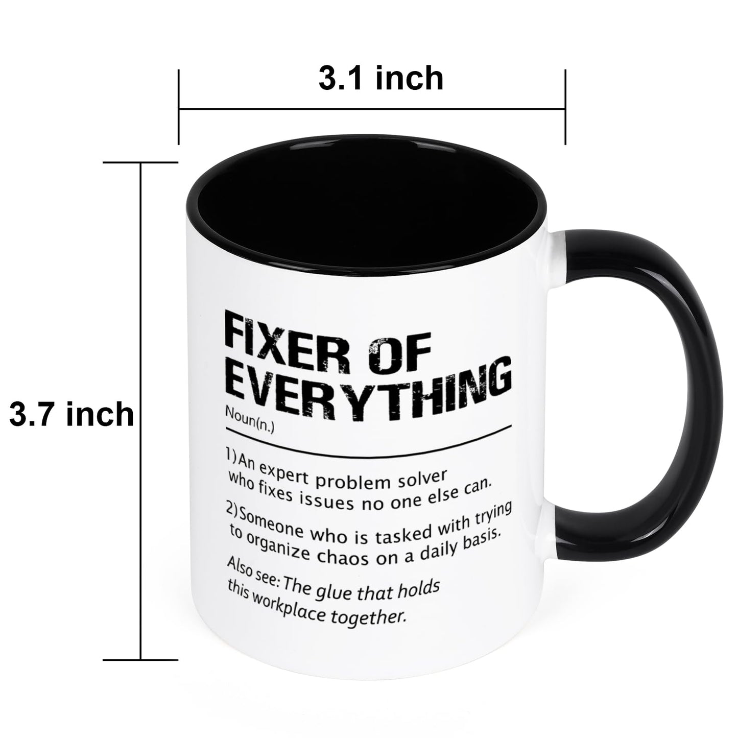 YHRJWN Fixer of Everything Mug - 11 Oz, Perfect Boss Christmas or Birthday Gift for Coworkers - Medaid International